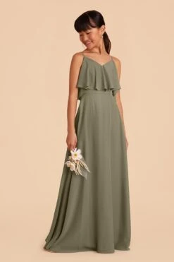 Janie Convertible Junior Dress - Moss Green -Elegance Bridal Store moss green janie convertible junior bridesmaid dress 03