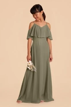 Janie Convertible Junior Dress - Moss Green -Elegance Bridal Store moss green janie convertible junior bridesmaid dress 05