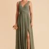 Laurie Empire Dress - Moss Green