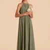 Sienna Junior Dress - Moss Green 2 Sienna Junior Dress - Moss Green -Elegance Bridal Store moss green sienna junior bridesmaid dress 02