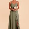 Theresa Chiffon Dress - Moss Green 1 Theresa Chiffon Dress - Moss Green -Elegance Bridal Store moss green theresa convertible slit bridesmaid dress 04