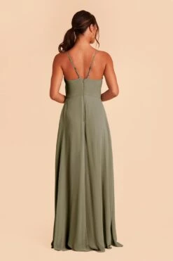 Theresa Chiffon Dress - Moss Green 14 Theresa Chiffon Dress - Moss Green -Elegance Bridal Store moss green theresa convertible slit bridesmaid dress 05