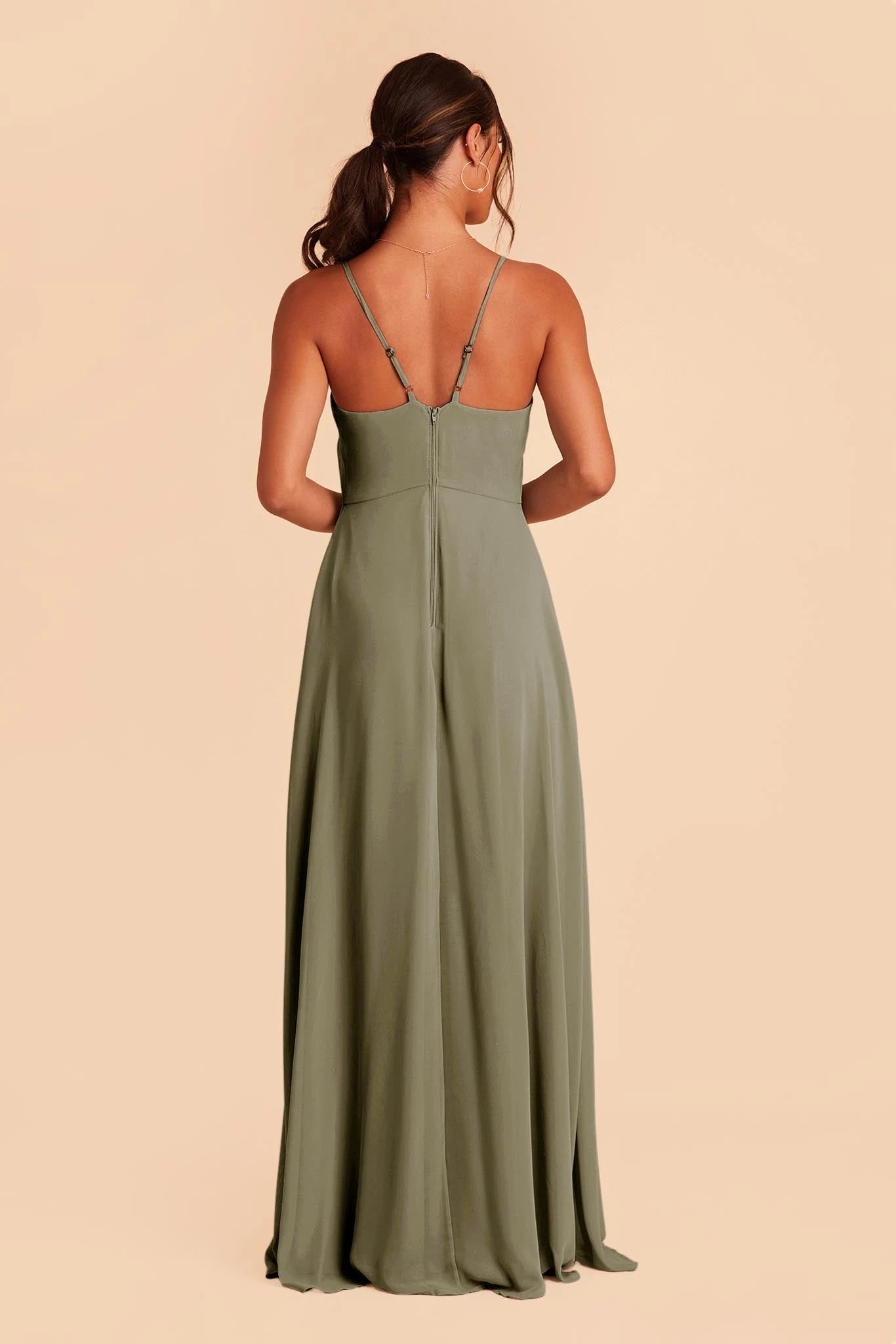 Theresa Chiffon Dress - Moss Green 8 Theresa Chiffon Dress - Moss Green - Image 6
