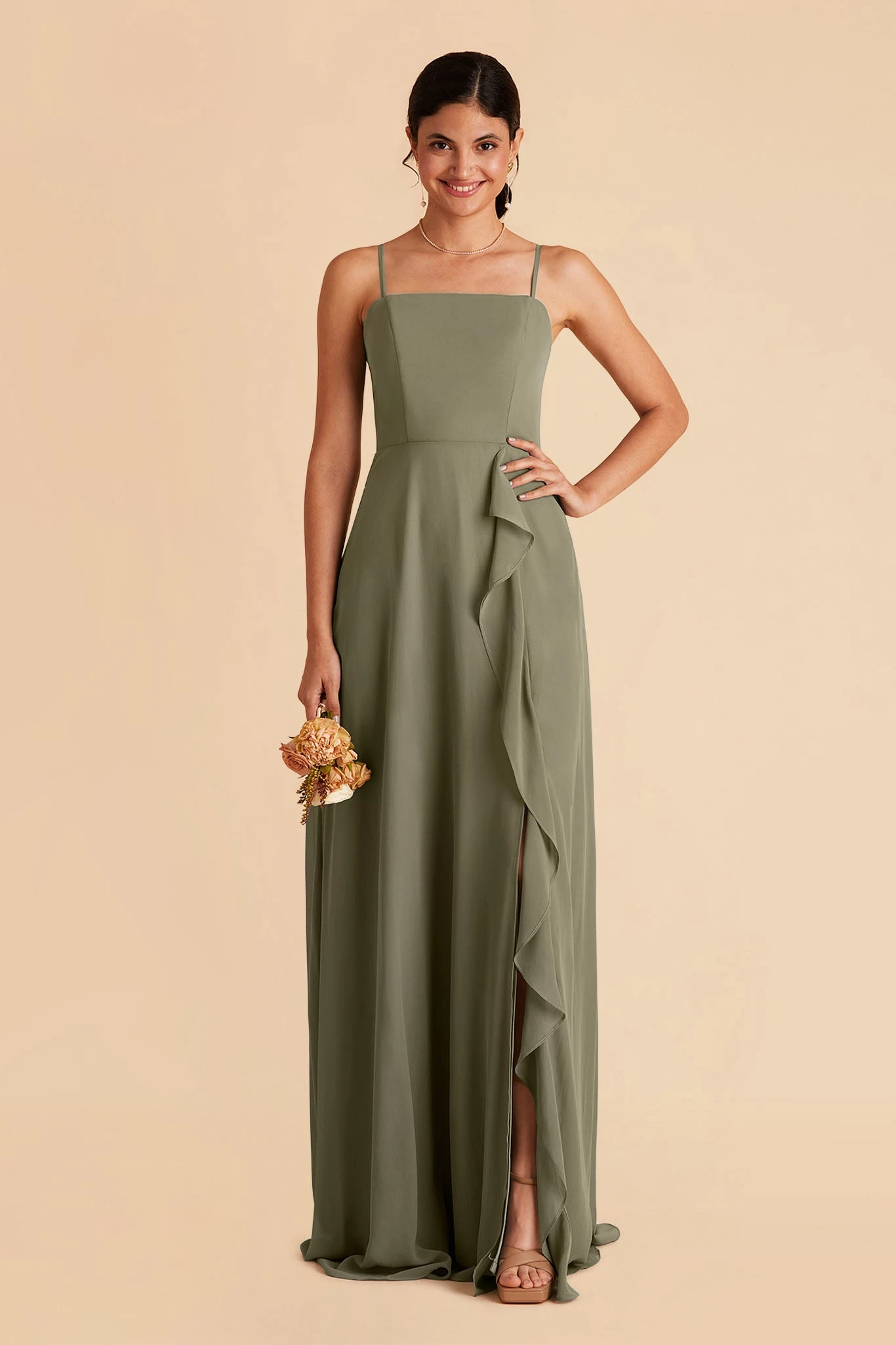 Winnie Convertible Chiffon Dress - Moss Green 3 Winnie Convertible Chiffon Dress - Moss Green