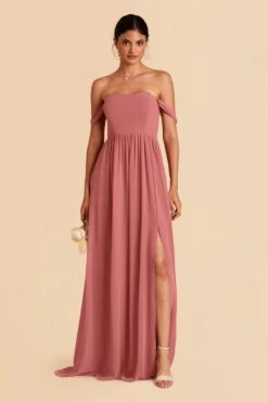 August Convertible Dress - Mulberry -Elegance Bridal Store mulberry august convertible slit bridesmaid dress 01