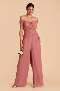 Gigi Convertible Jumpsuit - Mulberry -Elegance Bridal Store mulberry gigi convertible bridesmaid jumpsuit 03