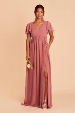 Hannah Empire Dress - Mulberry -Elegance Bridal Store mulberry hannah bridesmaid dress 02