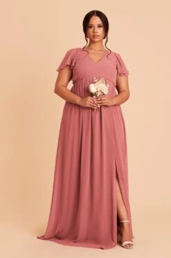 Hannah Empire Dress - Mulberry -Elegance Bridal Store mulberry hannah plus size bridesmaid dress 01