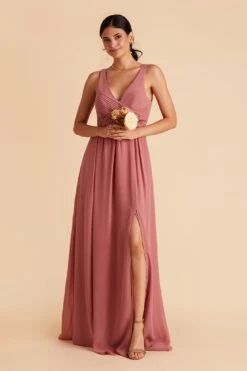 Laurie Empire Dress - Mulberry -Elegance Bridal Store mulberry laurie slit bridesmaid dress 03