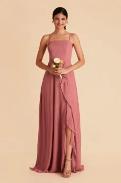 Winnie Convertible Chiffon Dress - Mulberry -Elegance Bridal Store mulberry winnie convertible slit bridesmaid dress 03