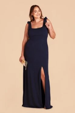 Alex Convertible Dress - Navy -Elegance Bridal Store navy alex plus size convertible bridesmaid dress 03