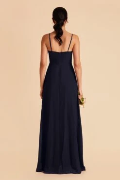 Amy Chiffon Dress - Navy -Elegance Bridal Store navy amy bridesmaid dress 04