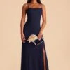 Ash Crepe Dress - Navy 1 Ash Crepe Dress - Navy -Elegance Bridal Store navy ash convertible bridesmaid dress 03