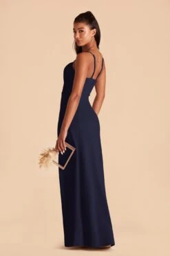 Ash Crepe Dress - Navy -Elegance Bridal Store navy ash convertible bridesmaid dress 04