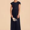 Celine Junior Dress - Navy 2 Celine Junior Dress - Navy -Elegance Bridal Store navy celine junior bridesmaid dress 01