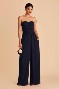 Gigi Convertible Jumpsuit - Navy -Elegance Bridal Store navy gigi convertible bridesmaid jumpsuit 01