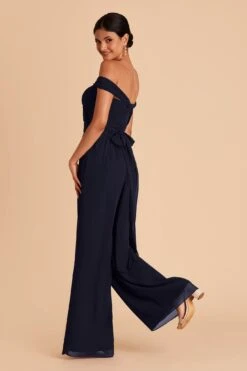 Gigi Convertible Jumpsuit - Navy -Elegance Bridal Store navy gigi convertible bridesmaid jumpsuit 04