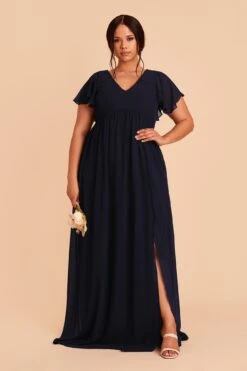Hannah Empire Dress - Navy 17 Hannah Empire Dress - Navy -Elegance Bridal Store navy hannah plus size bridesmaid dress 02