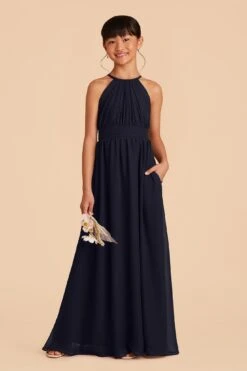 Sienna Junior Dress - Navy -Elegance Bridal Store navy sienna junior bridesmaid dress 02
