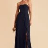 Winnie Convertible Chiffon Dress - Navy -Elegance Bridal Store navy winnie convertible slit bridesmaid dress 05