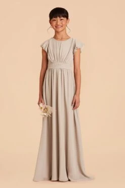 Celine Junior Dress - Neutral Champagne 9 Celine Junior Dress - Neutral Champagne -Elegance Bridal Store neutral champagne celine junior bridesmaid dress 01