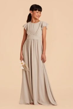 Celine Junior Dress - Neutral Champagne 8 Celine Junior Dress - Neutral Champagne -Elegance Bridal Store neutral champagne celine junior bridesmaid dress 03