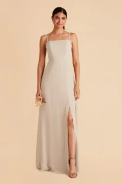 Chris Convertible Chiffon Dress - Neutral Champagne -Elegance Bridal Store neutral champagne chris convertible bridesmaid dress 02
