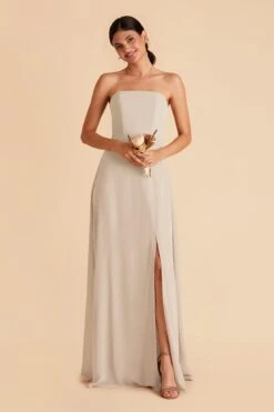 Chris Convertible Chiffon Dress - Neutral Champagne -Elegance Bridal Store neutral champagne chris convertible bridesmaid dress 05