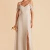 Devin Convertible Dress - Neutral Champagne 1 Devin Convertible Dress - Neutral Champagne -Elegance Bridal Store neutral champagne devin convertible slit bridesmaid dress 03