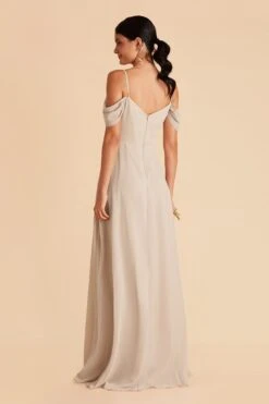 Devin Convertible Dress - Neutral Champagne -Elegance Bridal Store neutral champagne devin convertible slit bridesmaid dress 05