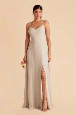 Devin Convertible Dress - Neutral Champagne -Elegance Bridal Store neutral champagne devin convertible slit bridesmaid dress 08