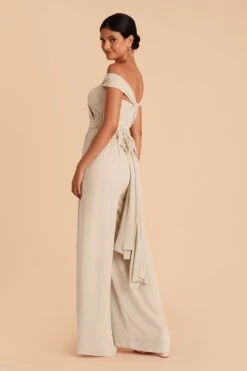 Gigi Convertible Jumpsuit - Neutral Champagne -Elegance Bridal Store neutral champagne gigi convertible bridesmaid jumpsuit 04