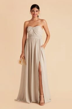 Grace Convertible Dress - Neutral Champagne 26 Grace Convertible Dress - Neutral Champagne -Elegance Bridal Store neutral champagne grace convertible slit bridesmaid dress 04