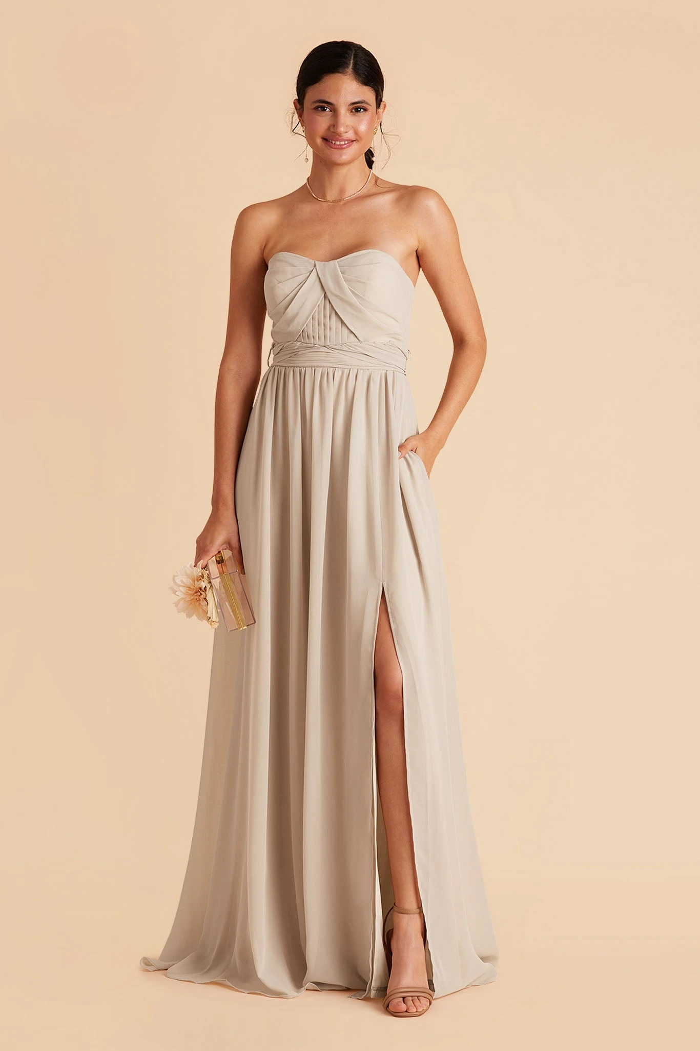 Grace Convertible Dress - Neutral Champagne 8 Grace Convertible Dress - Neutral Champagne - Image 6