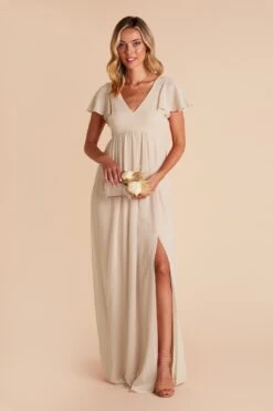 Hannah Empire Dress - Neutral Champagne 15 Hannah Empire Dress - Neutral Champagne -Elegance Bridal Store neutral champagne hannah bridesmaid dress 04