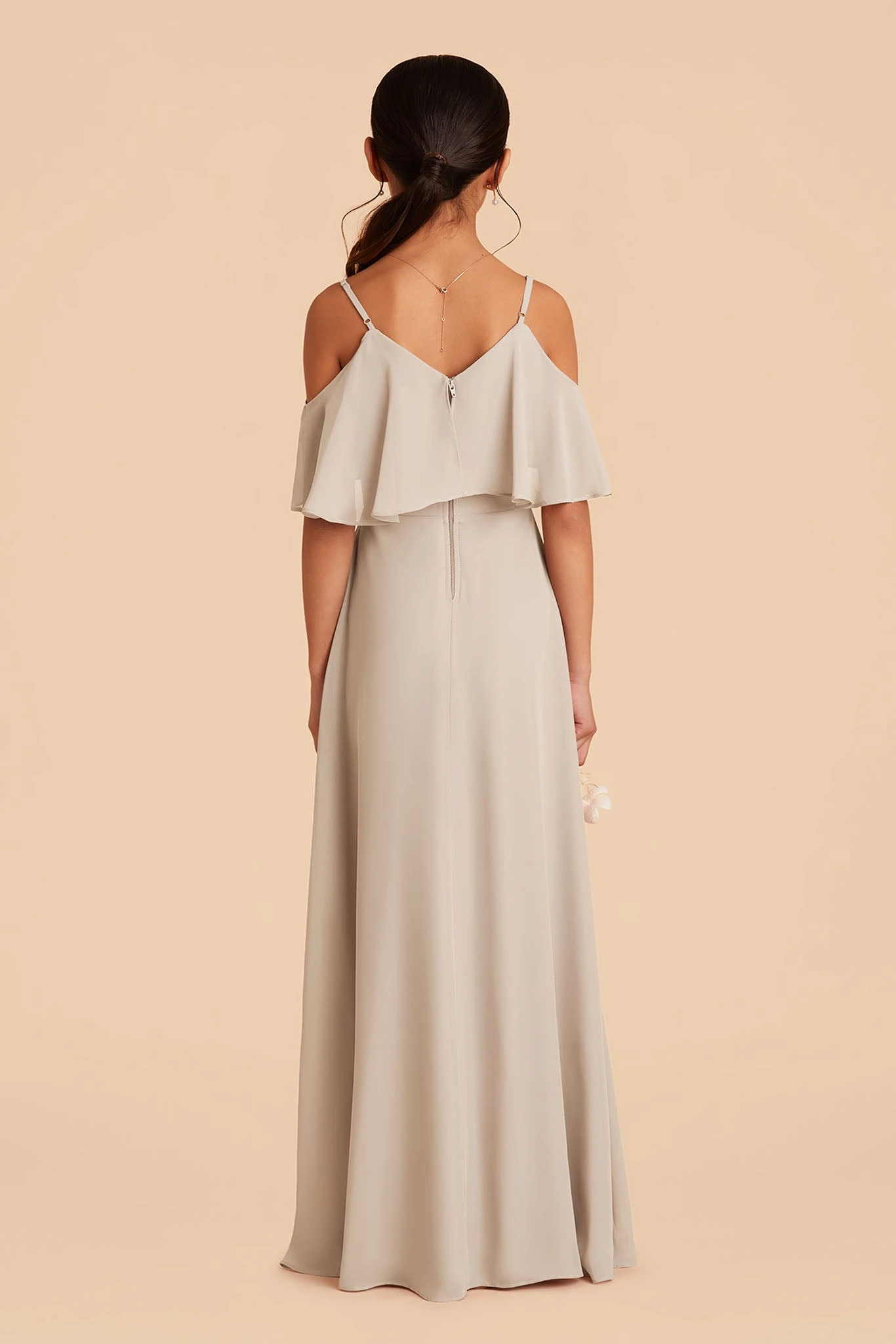 Janie Convertible Junior Dress - Neutral Champagne 7 Janie Convertible Junior Dress - Neutral Champagne - Image 5