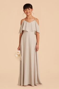 Janie Convertible Junior Dress - Neutral Champagne 10 Janie Convertible Junior Dress - Neutral Champagne -Elegance Bridal Store neutral champagne janie convertible junior bridesmaid dress 04