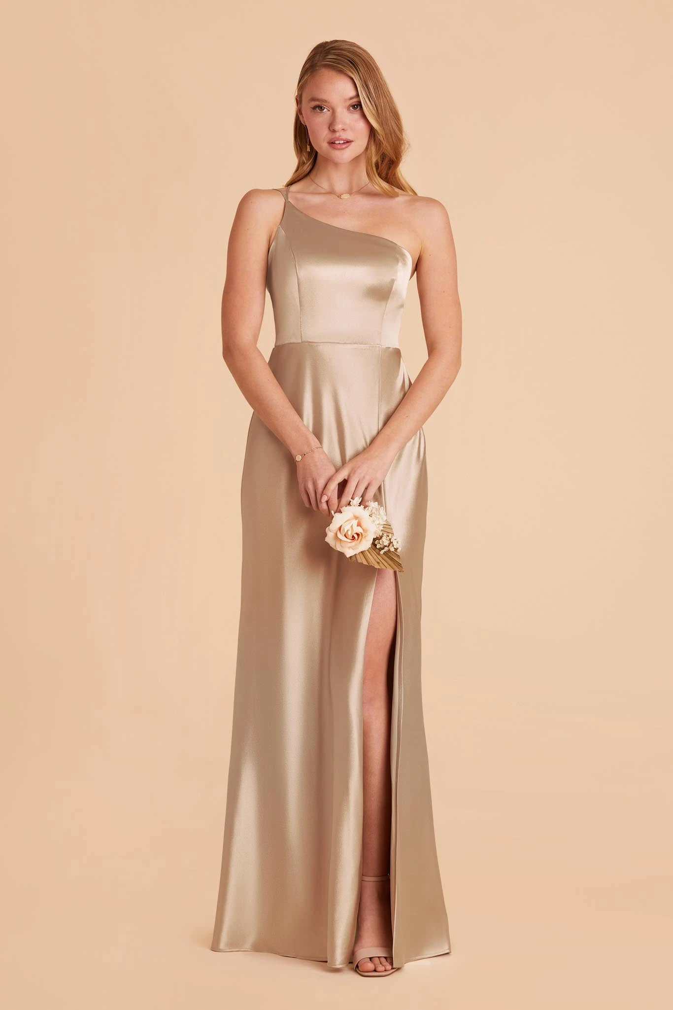 Kensie Shiny Satin Dress - Neutral Champagne 6 Kensie Shiny Satin Dress - Neutral Champagne - Image 4