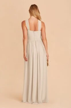 Kiko Chiffon Dress - Neutral Champagne 14 Kiko Chiffon Dress - Neutral Champagne -Elegance Bridal Store neutral champagne kiko slit bridesmaid dress 04