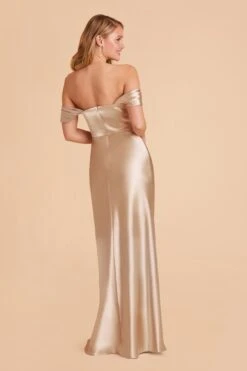 Mia Shiny Satin Convertible Dress - Neutral Champagne 19 Mia Shiny Satin Convertible Dress - Neutral Champagne -Elegance Bridal Store neutral champagne mia convertible satin bridesmaid dress 03