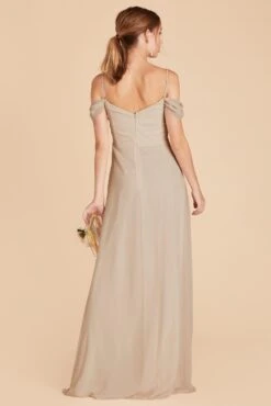 Spence Convertible Dress - Neutral Champagne -Elegance Bridal Store neutral champagne spence convertible slit bridesmaid dress 01