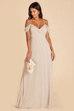 Spence Convertible Dress - Neutral Champagne -Elegance Bridal Store neutral champagne spence convertible slit bridesmaid dress 05