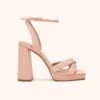 Ryanne Platform Heel - Nude Blush -Elegance Bridal Store nude blush ryanne platform heel bridesmaid shoes 01