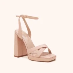 Ryanne Platform Heel - Nude Blush -Elegance Bridal Store nude blush ryanne platform heel bridesmaid shoes 02
