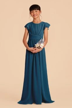 Celine Junior Dress - Ocean Blue -Elegance Bridal Store ocean blue celine junior bridesmaid dress 01