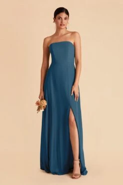 Chris Convertible Chiffon Dress - Ocean Blue 12 Chris Convertible Chiffon Dress - Ocean Blue -Elegance Bridal Store ocean blue chris convertible slit bridesmaid dress 04