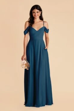 Devin Convertible Dress - Ocean Blue -Elegance Bridal Store ocean blue devin convertible slit bridesmaid dress 02