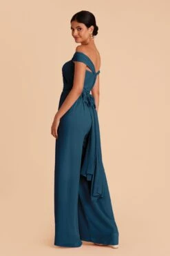 Gigi Convertible Jumpsuit - Ocean Blue 13 Gigi Convertible Jumpsuit - Ocean Blue -Elegance Bridal Store ocean blue gigi convertible slit bridesmaid jumpsuit 04