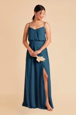 Gwennie Dress - Ocean Blue 18 Gwennie Dress - Ocean Blue -Elegance Bridal Store ocean blue gwennie convertible slit bridesmaid dress 03