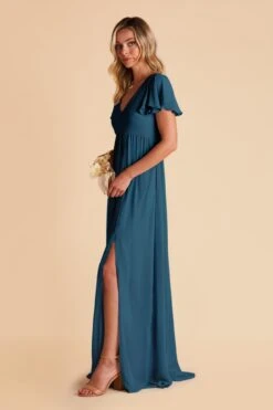 Hannah Empire Dress - Ocean Blue -Elegance Bridal Store ocean blue hannah bridesmaid dress 04